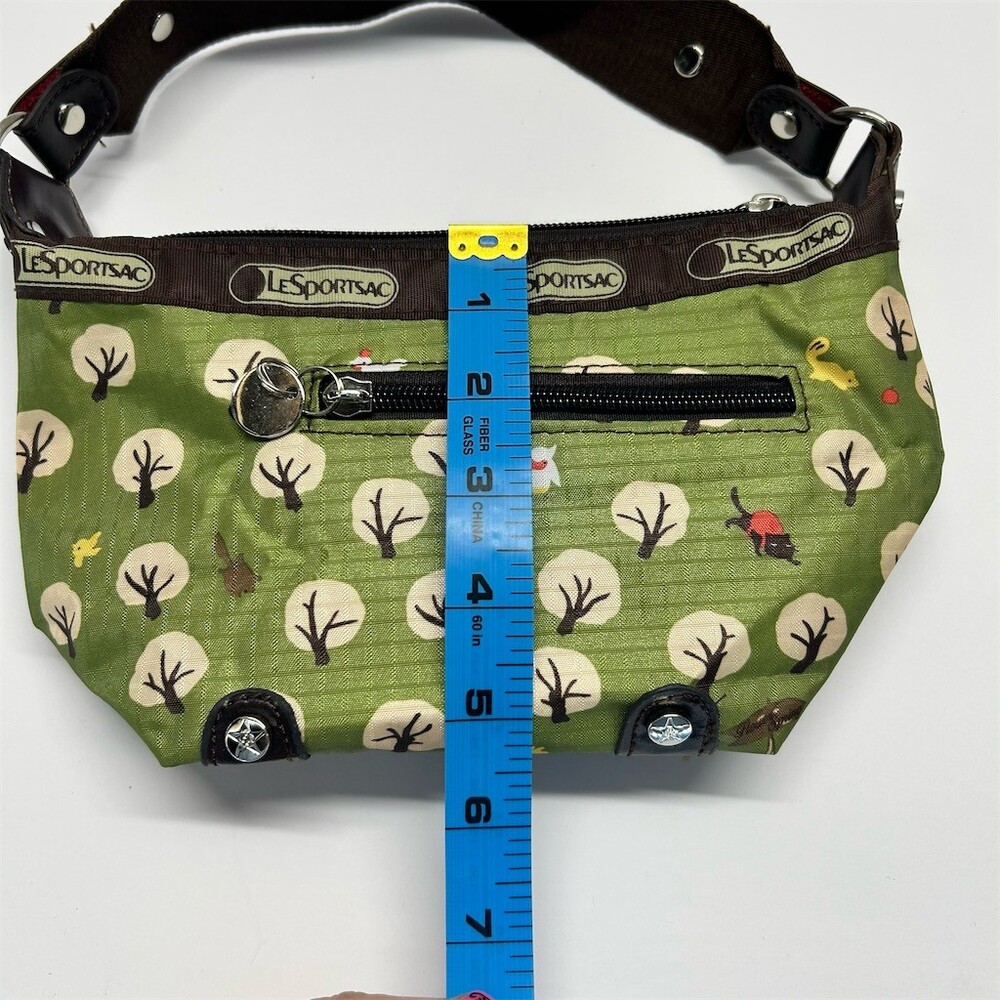 LeSportsac Mini Shoulder Bag Womens Green Forest Animal Print Mini - Picture 11 of 12